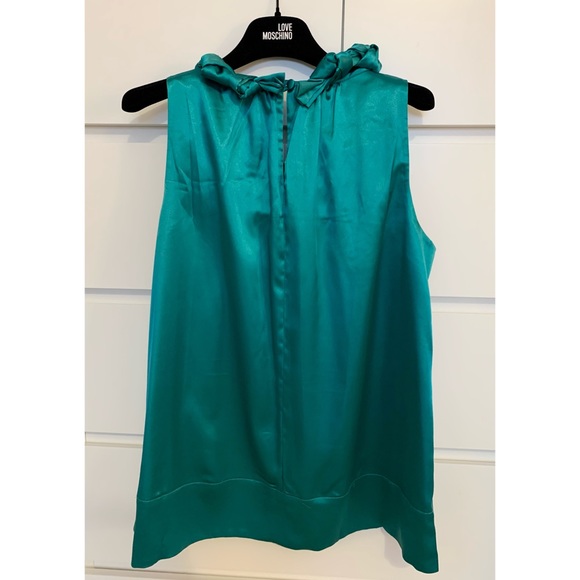 LiliBleu green/turquoise satin tank size M - Picture 2 of 2
